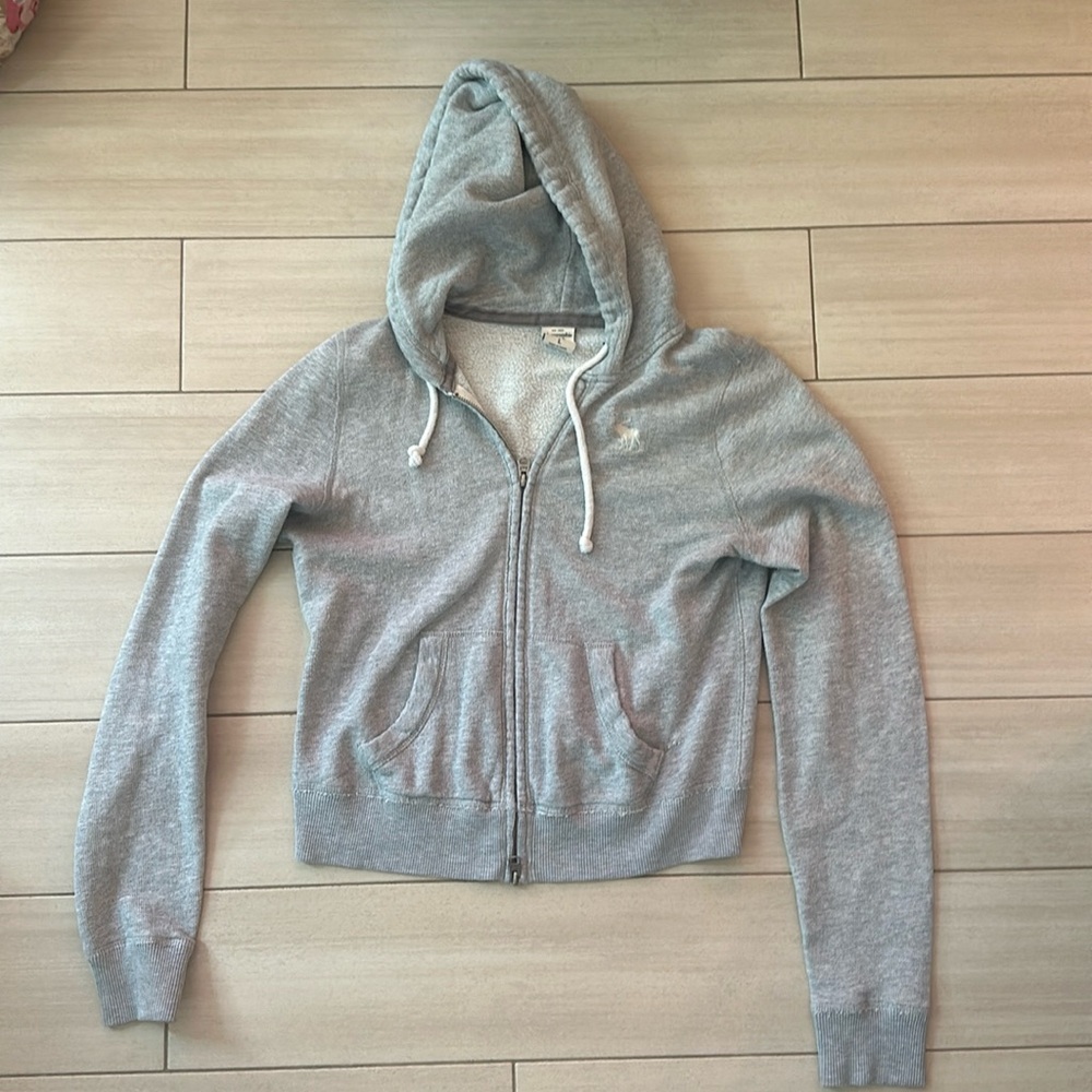 Abercrombie and Fitch Gray Zip Up Hoodie